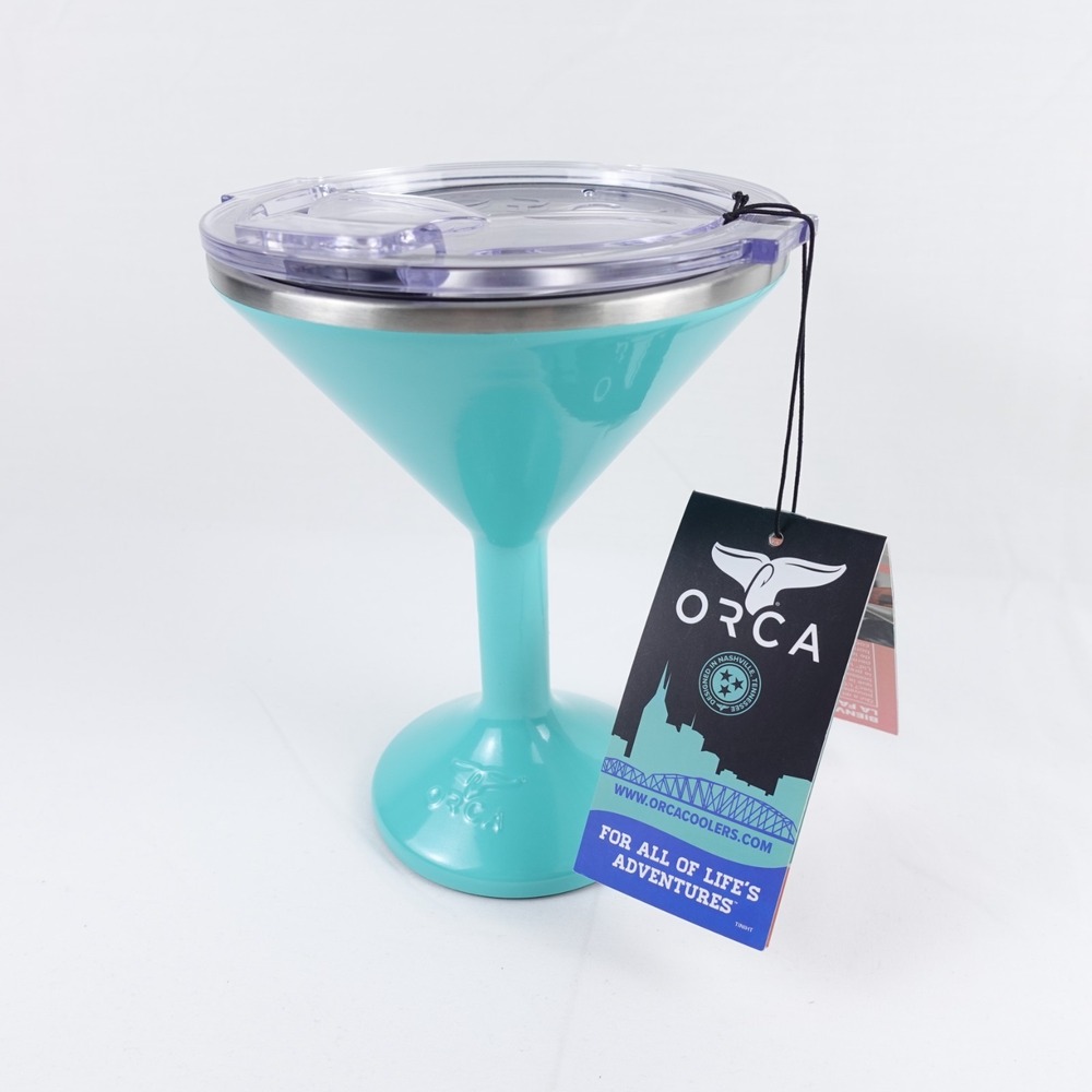 Orca Chasertini Teal Stainless Steel Travel Martini Tumbler 8 Oz New